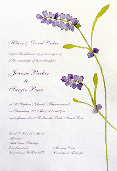 Wedding invitation, 2011
