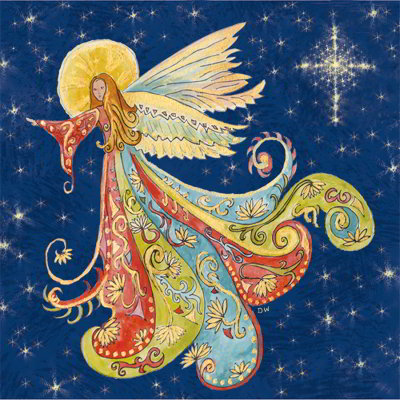 Blue Angel. Watercolour 2010. Inspired by Wyspiankis's angel wings