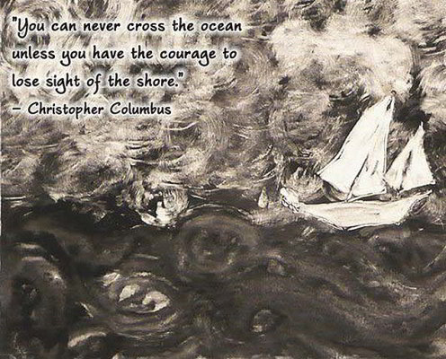 Stormy Seas. Mono-print with black ink, 2001